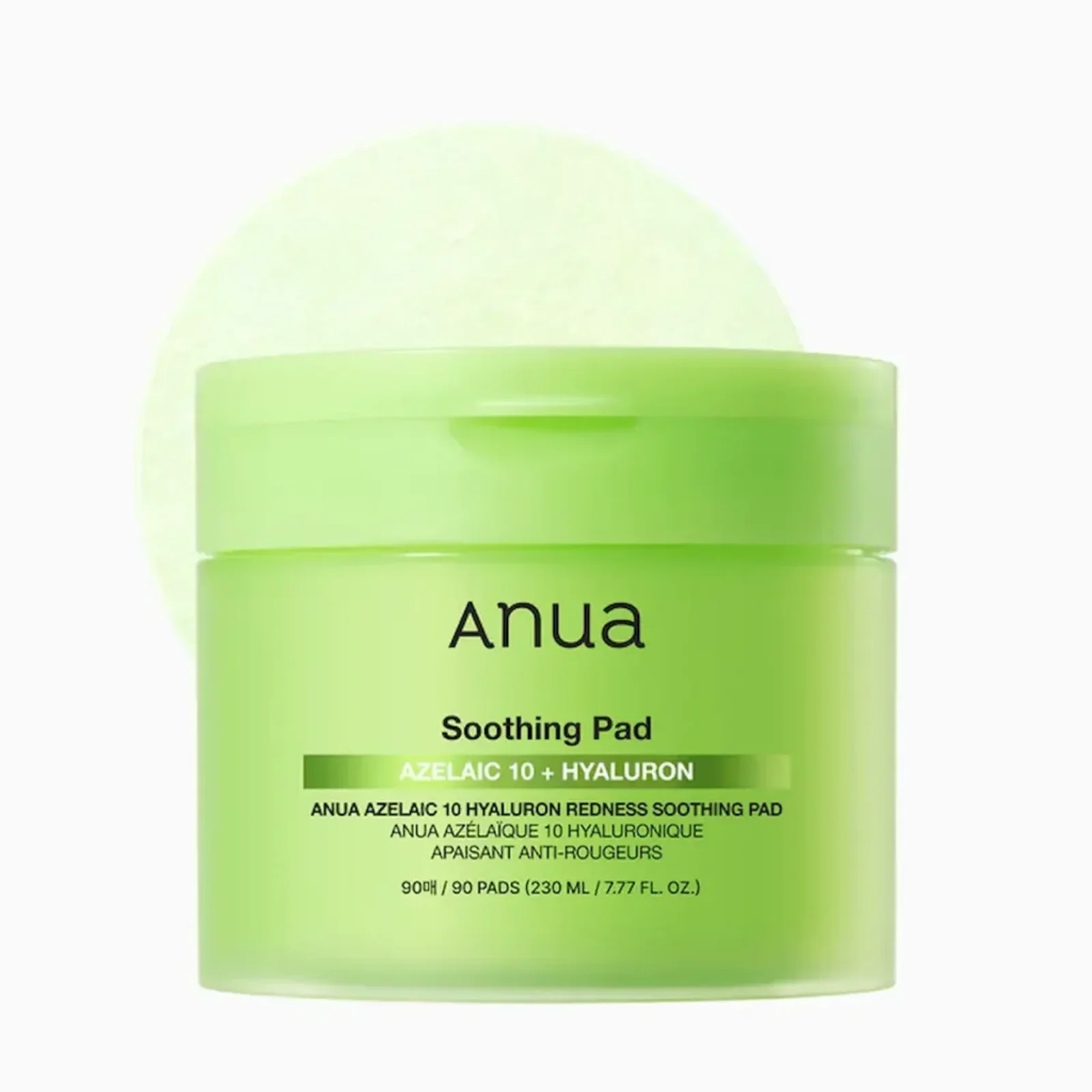 ANUA Azelaic 10 Hyaluron Redness Soothing Pad 230ml jar packshot