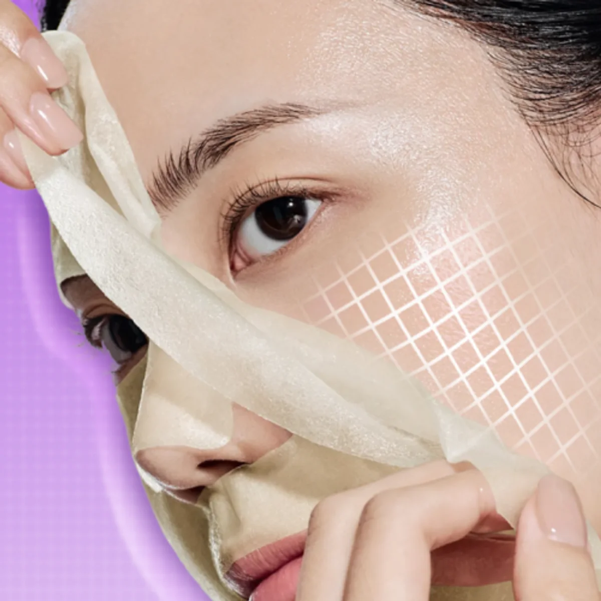 ANUA Retinol Niacin Night Care Mask sheet texture during use