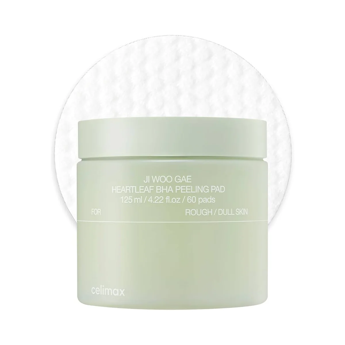 celimax Ji Woo Gae Heartleaf BHA Peeling Pad 60pcs/125ml toner pad texture
