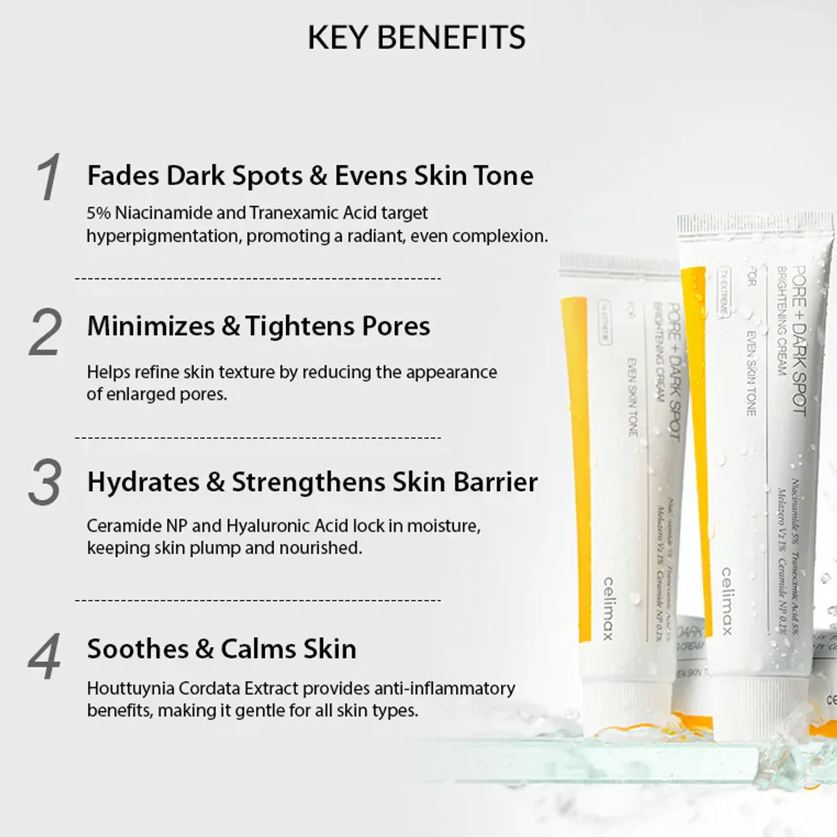 celimax PORE+DARK SPOT BRIGHTENING CREAM product detail visual